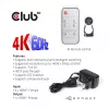 CLUB3D HDMI™ 2.0 UHD 4K60Hz SwitchBox 4 porti ja kaugjuhtimispuldiga
