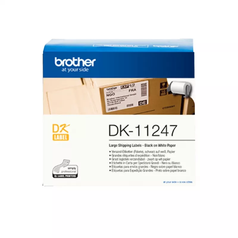 Brother DK-11247 etiketilint Must valgel