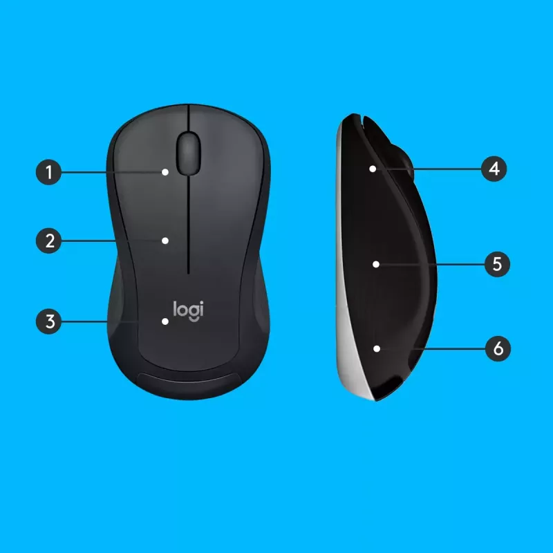 Juhtmeta klaviatuuri ja hiire komplekt Logitech MK540 Advanced — täissuuruses QWERTY-klaviatuur, USB-vastuvõtja, USA paigutus, ergonoomiline hiir, must/valge