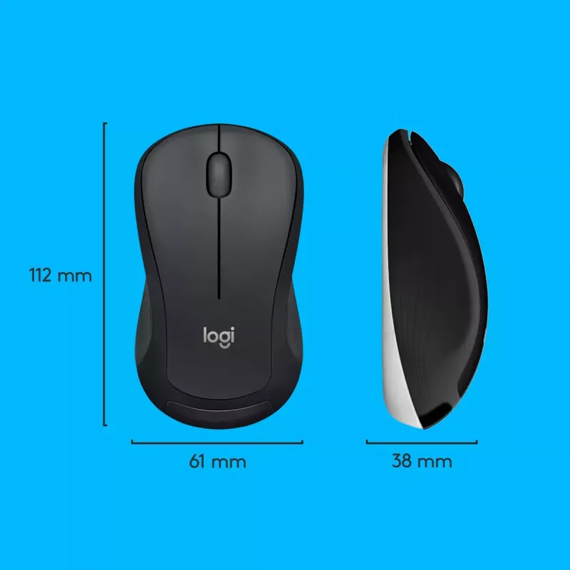 Juhtmeta klaviatuuri ja hiire komplekt Logitech MK540 Advanced — täissuuruses QWERTY-klaviatuur, USB-vastuvõtja, USA paigutus, ergonoomiline hiir, must/valge
