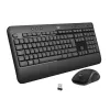 Juhtmeta klaviatuuri ja hiire komplekt Logitech MK540 Advanced — täissuuruses QWERTY-klaviatuur, USB-vastuvõtja, USA paigutus, ergonoomiline hiir, must/valge