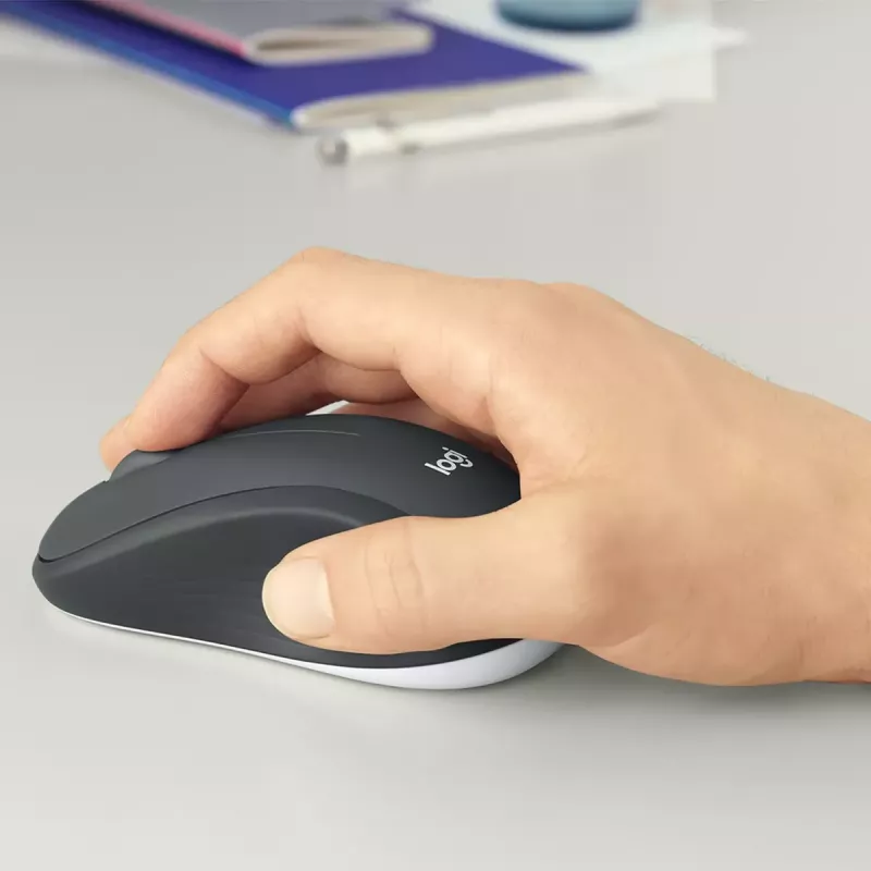 Juhtmeta klaviatuuri ja hiire komplekt Logitech MK540 Advanced — täissuuruses QWERTY-klaviatuur, USB-vastuvõtja, USA paigutus, ergonoomiline hiir, must/valge