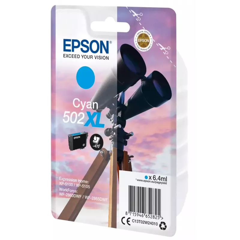 Kassett Epson 502XL Cyan 470 lehekülge