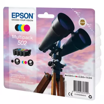 Kassett Epson C13T02V64010 502 Multipack BK C M Y