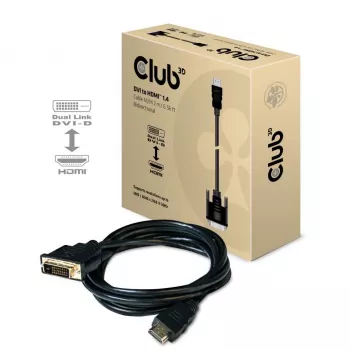 CLUB3D DVI-HDMI 1.4 kaabel M/M 2m/6.56ft kahesuunaline