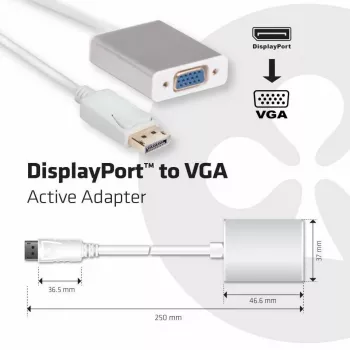 Aktiivne adapter DisplayPort VGA-le CLUB3D CAC-2003
