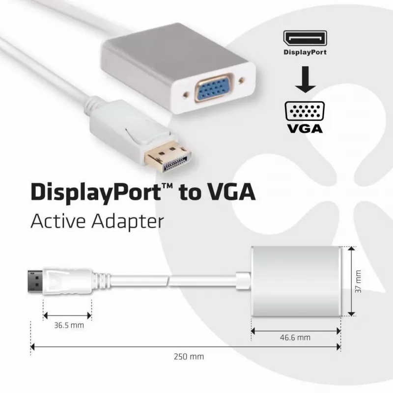 Aktiivne adapter DisplayPort VGA-le CLUB3D CAC-2003