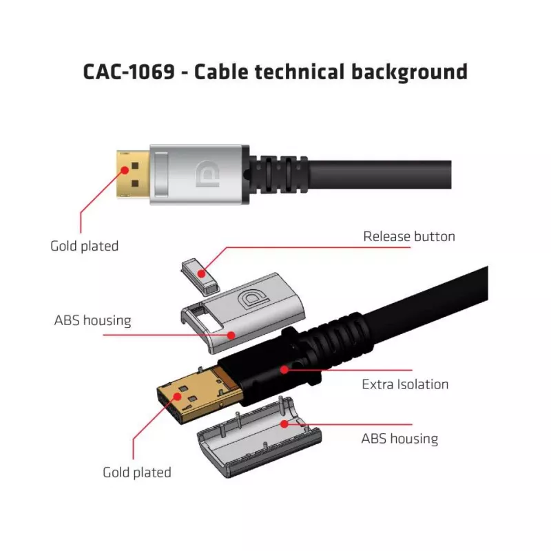 CLUB3D DisplayPort 1.4 HBR3 8K kaabel M/M 4 m / 13,12 jalga