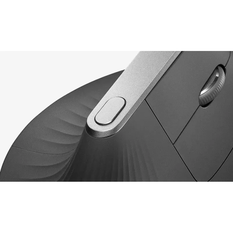 Ergonoomiline juhtmevaba hiir Logitech MX Vertical, MX Vertical, 4000 DPI, RF Wireless + Bluetooth, paremakäeline, Graphite, kontorikasutus