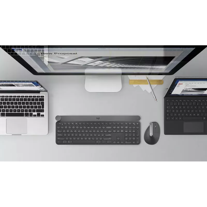 Ergonoomiline juhtmevaba hiir Logitech MX Vertical, MX Vertical, 4000 DPI, RF Wireless + Bluetooth, paremakäeline, Graphite, kontorikasutus