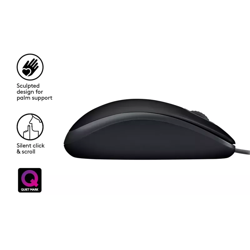 Hiir Logitech B110 Silent juhtmega USB must