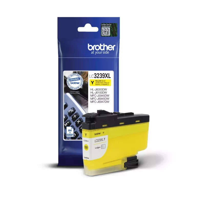 Kassett Brother LC-3239XLY kollane 5000 lehekülge (HL-J6000/6100/MFC-J5945/6945/6947)