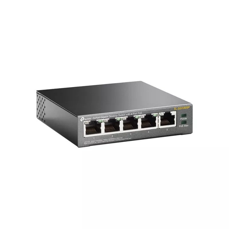 TP-Link 5-Pordiga Gigabit Laua-PoE Kommutaator 4 Pordiga, Haldamata, Gigabit Ethernet (10/100/1000), Toide Etherneti kaudu (PoE)