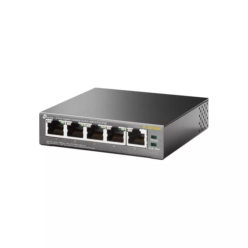 TP-Link 5-Pordiga Gigabit Laua-PoE Kommutaator 4 Pordiga, Haldamata, Gigabit Ethernet (10/100/1000), Toide Etherneti kaudu (PoE)