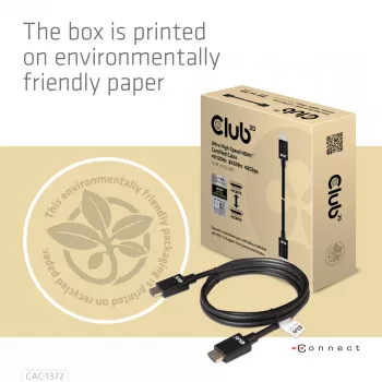CLUB3D Ultra High Speed HDMI 4K120Hz, 8K60Hz Certified kaabel 48Gbps M/M 2 m / 6.56 ft