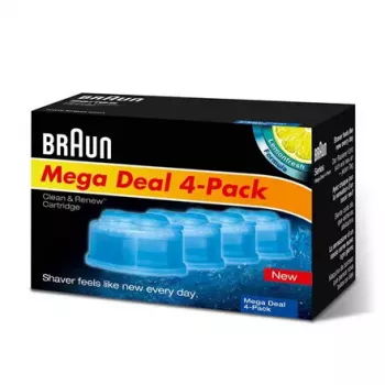 BRAUN CCR4 3+1 kassettide täited Clean&Renew puhastus- ja laadimissüsteemile, pakend kolme täite ja ühe lisaga