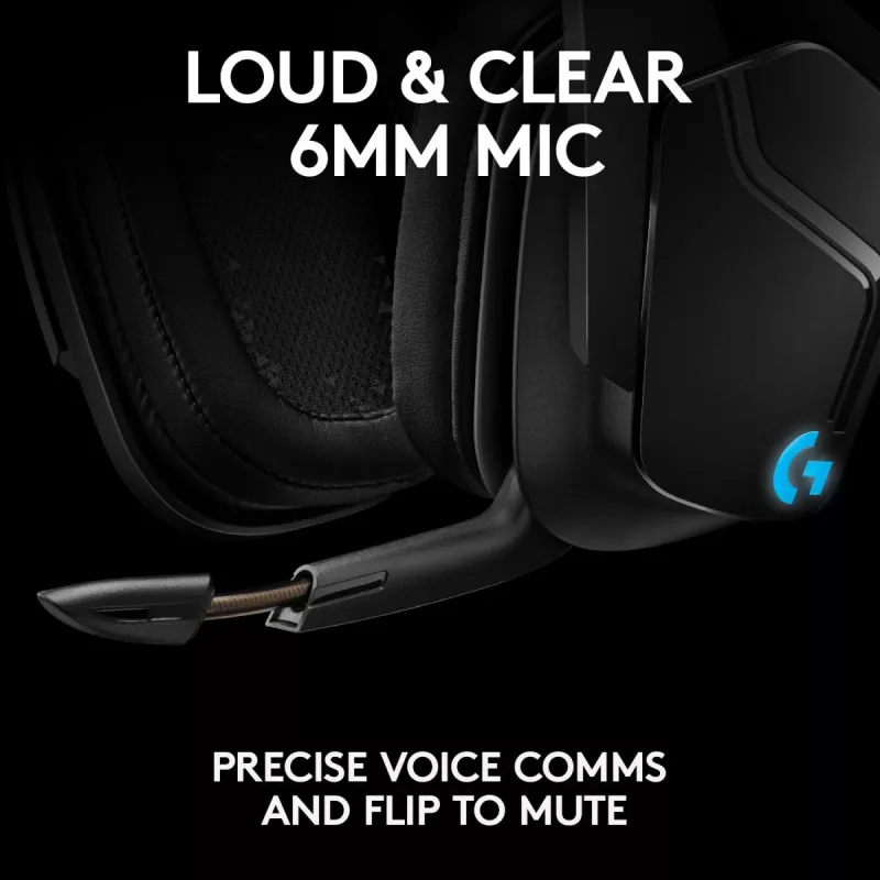 LOGITECH G935 Juhtmevaba 7.1 Ruumiline Heli Lightsync Mängurikõrvaklapid - 2,4 GHz