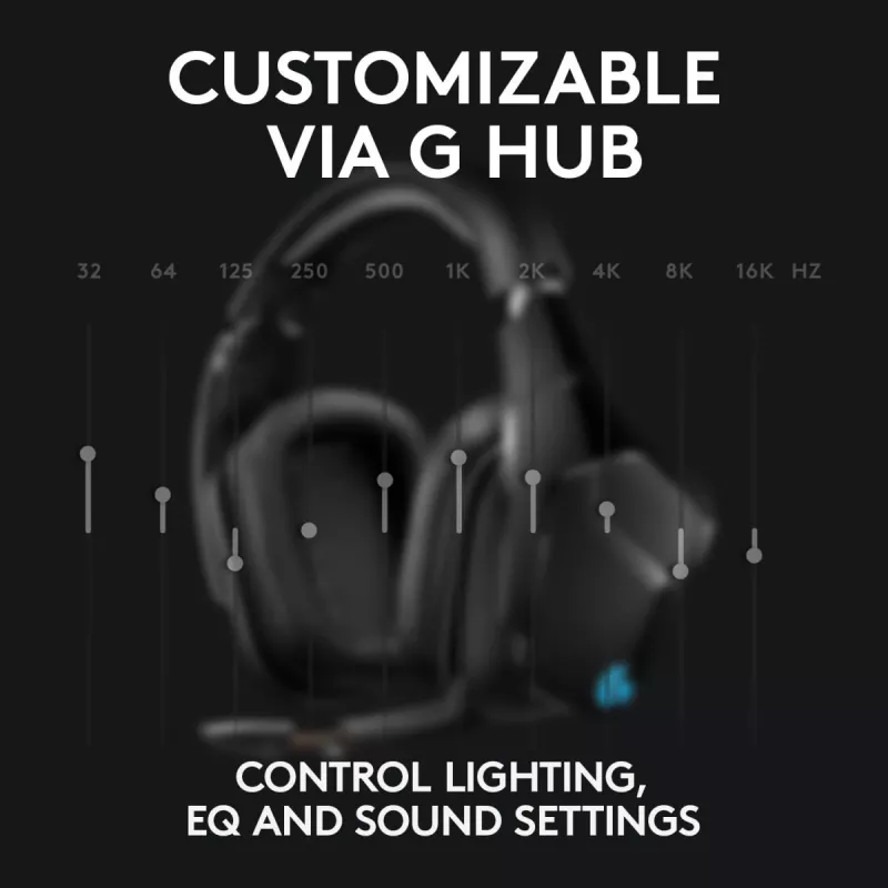 LOGITECH G935 Juhtmevaba 7.1 Ruumiline Heli Lightsync Mängurikõrvaklapid - 2,4 GHz