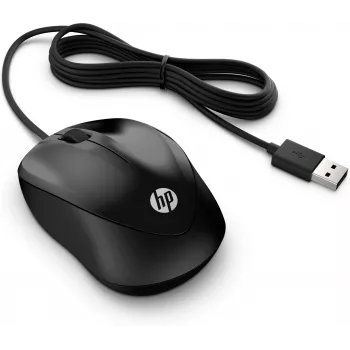 HP juhtmega hiir 1000, kahekäeline, USB Type-A, 1200 DPI, must