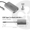 CLUB3D USB3.2 Gen1 Type-C Dual Link DVI-D HDCP ON versiooniga aktiivadapter M/F