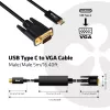USB Type C to VGA Active kaabel M/M CLUB3D CAC-1512 5m