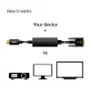 USB Type C to VGA Active kaabel M/M CLUB3D CAC-1512 5m
