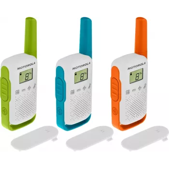 Motorola T42 kahesuunaline raadio 16 kanalit Sinine, Roheline, Oranž, Valge