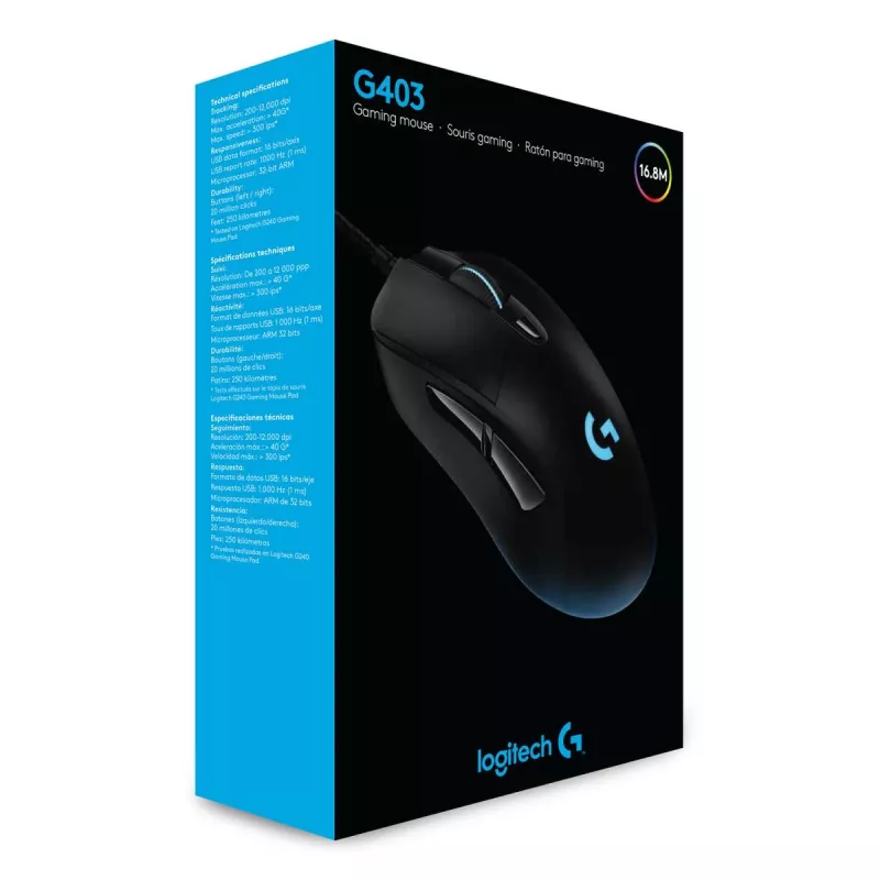 LOGITECH G403 Hero mänguhiir USB must EWR2