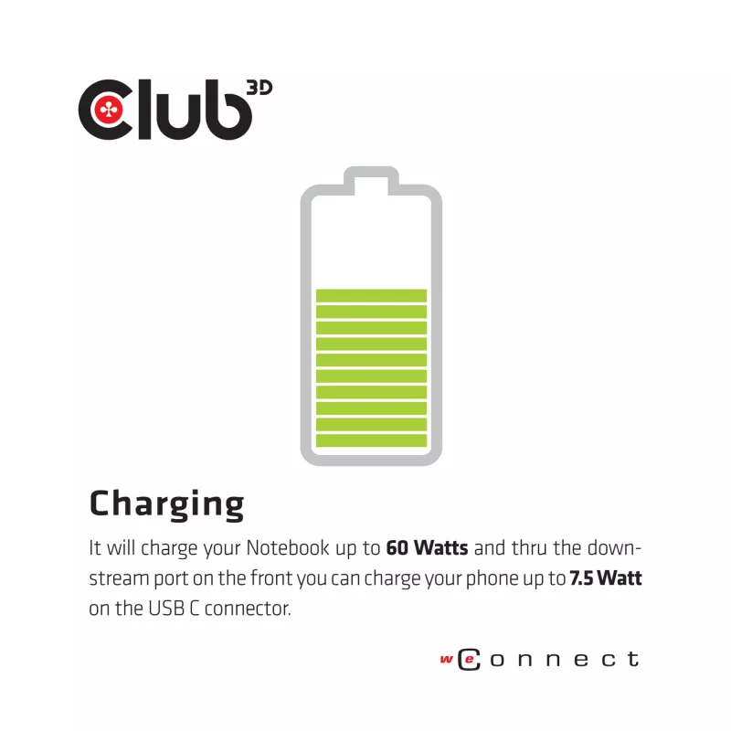 CLUB3D CSV-1562 on USB3.2 Gen1 Type-C universaalne kolmekordne 4K30Hz laadimisdokkimisjaam, mis on DisplayLink® sertifitseeritud. Universaalne laadimisdokk