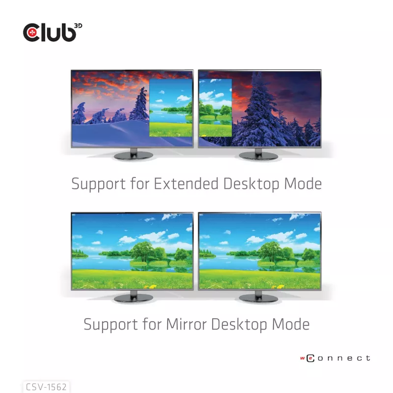 CLUB3D CSV-1562 on USB3.2 Gen1 Type-C universaalne kolmekordne 4K30Hz laadimisdokkimisjaam, mis on DisplayLink® sertifitseeritud. Universaalne laadimisdokk