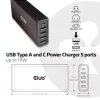 CLUB3D USB Type A ja C toitelaadija, 5 porti kuni 111W