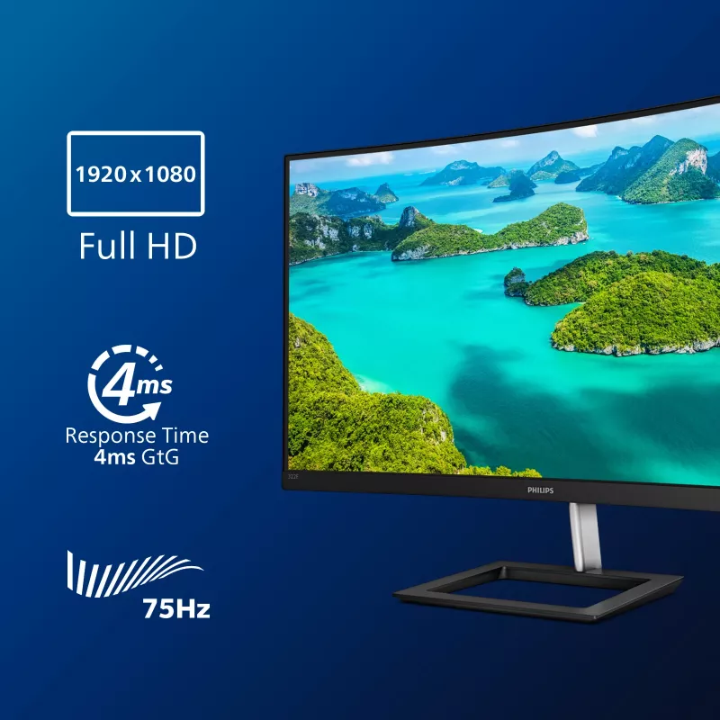 Philips E Line 322E1C/00 arvutimonitor 80 cm (31,5 tolli) 1920 x 1080 pikslit Full HD LCD must