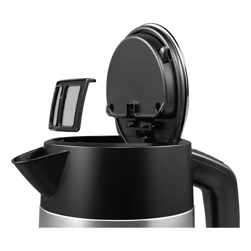 Bosch TWK4P440 elektriline veekeetja 1.7 L 2400 W Must, roostevaba teras