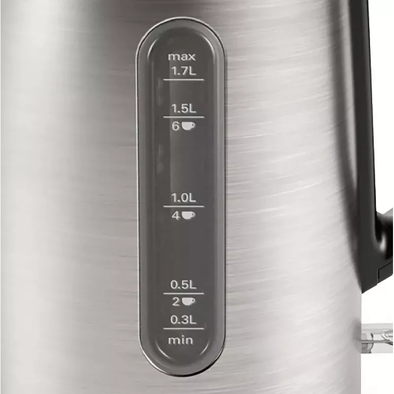 Bosch TWK4P440 elektriline veekeetja 1.7 L 2400 W Must, roostevaba teras