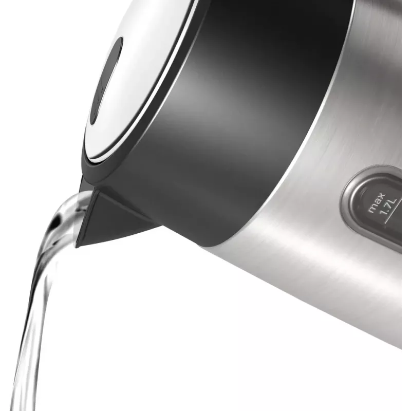 Bosch TWK4P440 elektriline veekeetja 1.7 L 2400 W Must, roostevaba teras