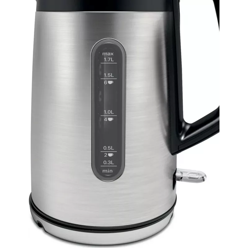Bosch TWK4P440 elektriline veekeetja 1.7 L 2400 W Must, roostevaba teras