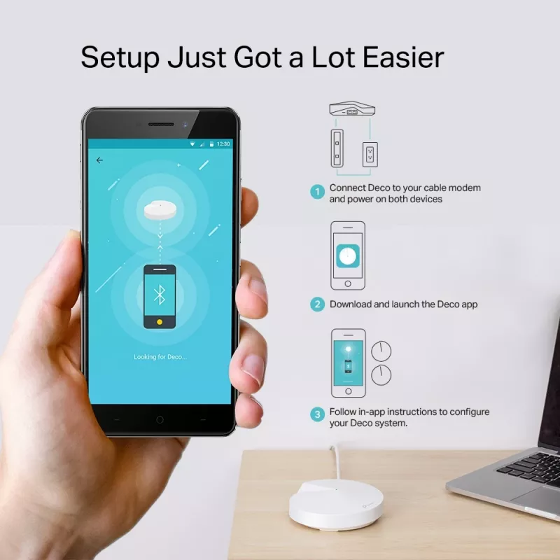 TP-Link AC1300 Deco kogu kodu mesh Wi-Fi süsteem, 2-pakk