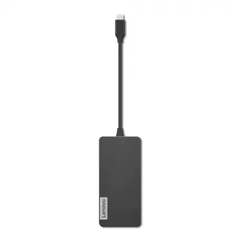Lenovo GX90T77924 dokkimisjaam — USB-C jaotur HDMI 1.4-ga, 2×USB-A 3.2 Gen1, USB‑2.0, microSD-kaardilugeja, hall