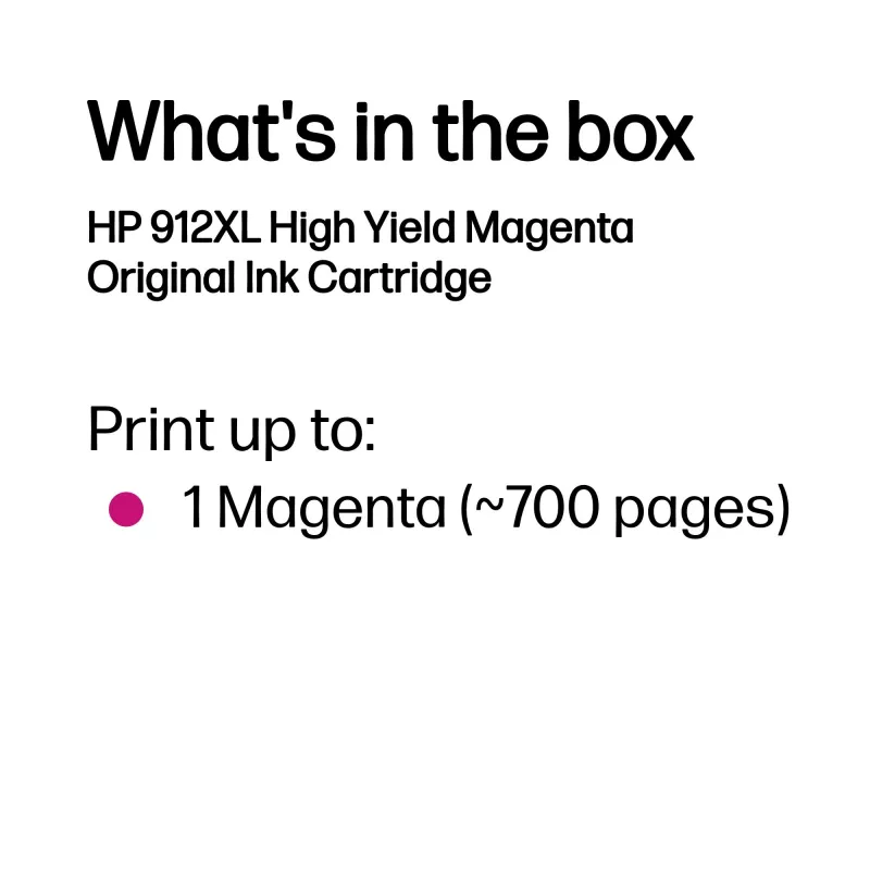 HP 912XL suure tootlikkusega Magenta originaaltindikassett