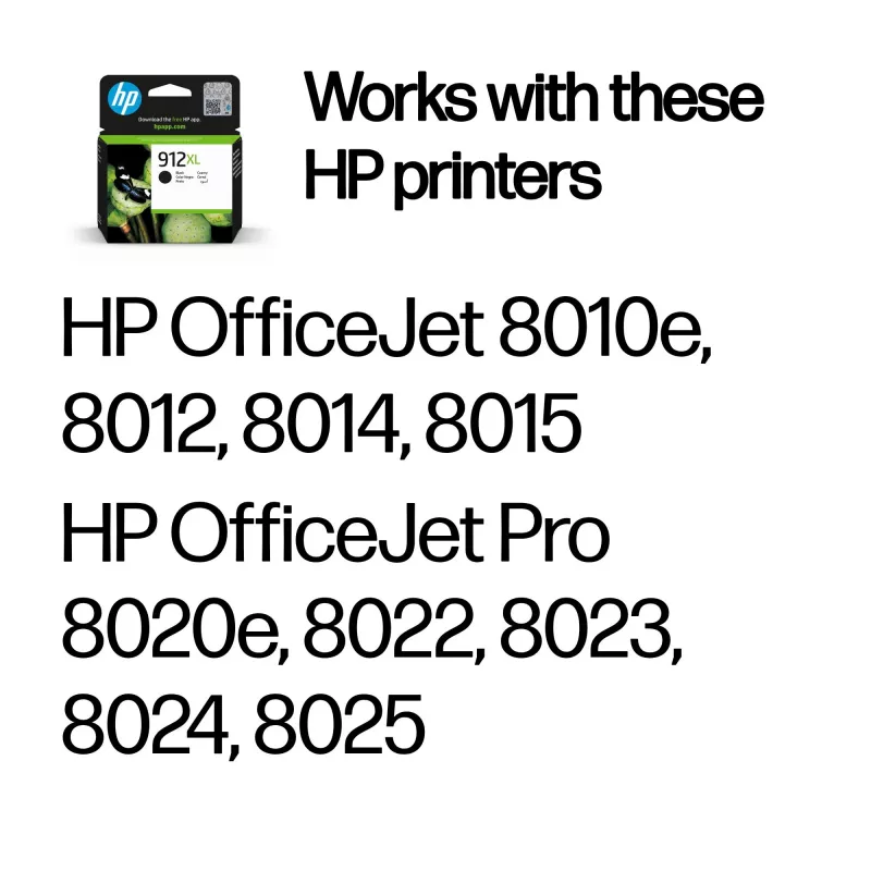 HP 912XL suure saagikusega must originaalprinterikassett