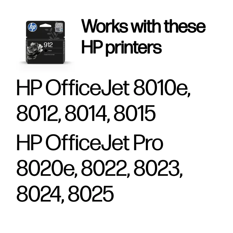 HP 912 Must originaalne tindikassett, must, 1 tk, 250 lehekülge