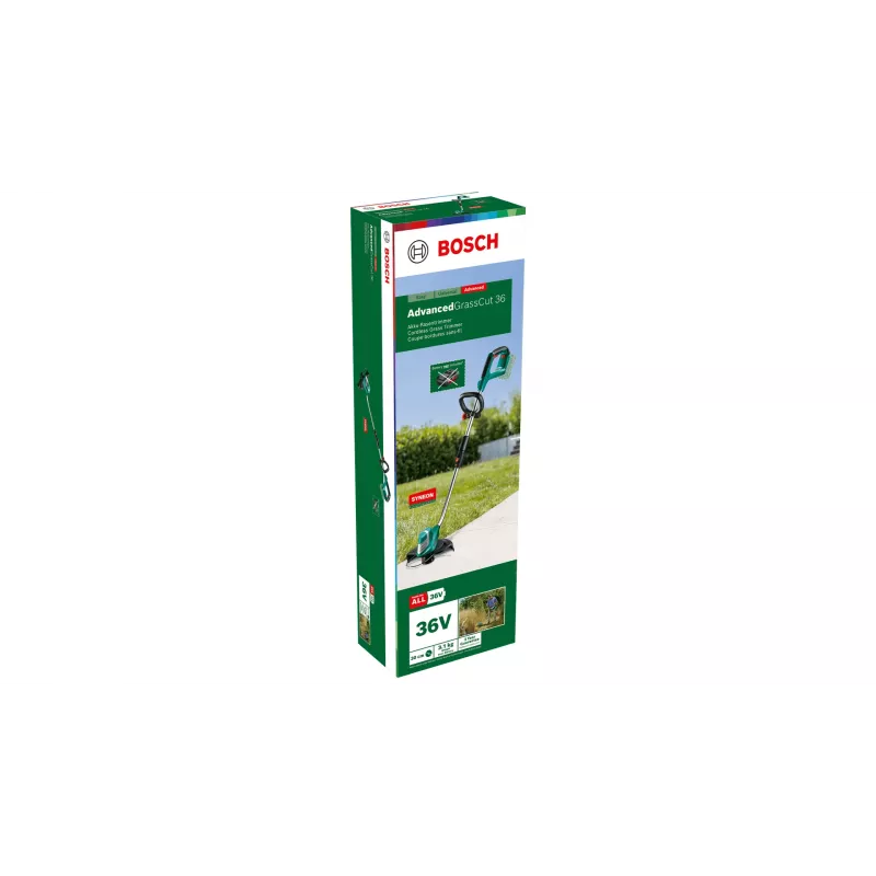 Boschi AdvancedGrassCut 36 juhtmeta murutrimmer (ilma akuta), trimmer, 30 cm, nailonniit, D-kujuline käepide, 1,6 mm, 6 m