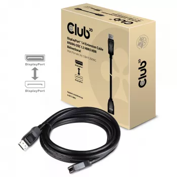 CLUB3D DisplayPort 1.4 pikenduskaabel 8K60Hz DSC 1.2 HBR3 HDR kahesuunaline M/F 3m/9.84ft