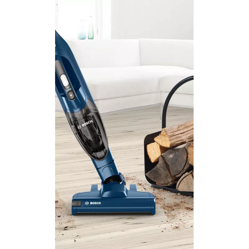 Bosch Serie 2 BBHF216 juhtmevaba tolmuimeja/elektriline hari 2-in-1 juhtmevaba tolmuimeja Aku Kuiv Kotita Sinine