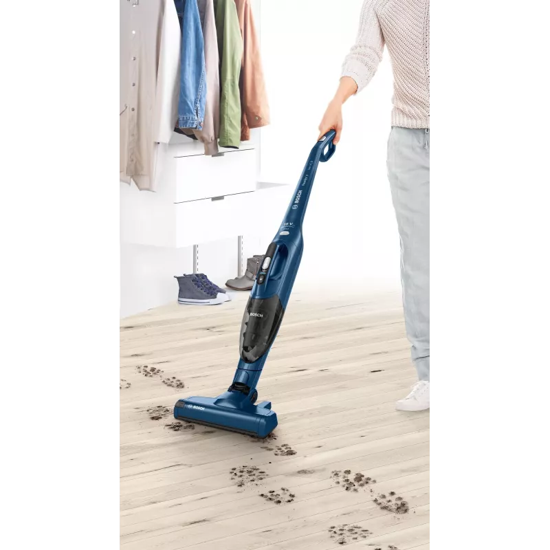 Bosch Serie 2 BBHF216 juhtmevaba tolmuimeja/elektriline hari 2-in-1 juhtmevaba tolmuimeja Aku Kuiv Kotita Sinine