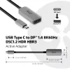 CLUB3D USB Type C kuni DisplayPort 1.4 8K60Hz HBR3 aktiivadapter