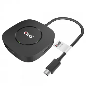 CLUB3D USB Type C 3.2 Gen 1 Multi Stream Transport (MST) Hub DisplayPort 1.4 kolme monitori jaoks