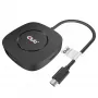 CLUB3D USB Type C 3.2 Gen 1 Multi Stream Transport (MST) Hub DisplayPort 1.4 kolme monitori jaoks