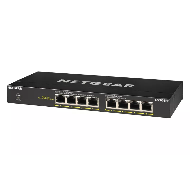 NETGEAR GS308PP haldamata Gigabit Ethernet (10/100/1000) Power over Ethernet (PoE) must