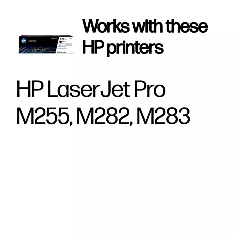 HP 207X suure tootlikkusega must originaalne LaserJet toonerikassett, 3150 lehekülge, Must, 1 tk